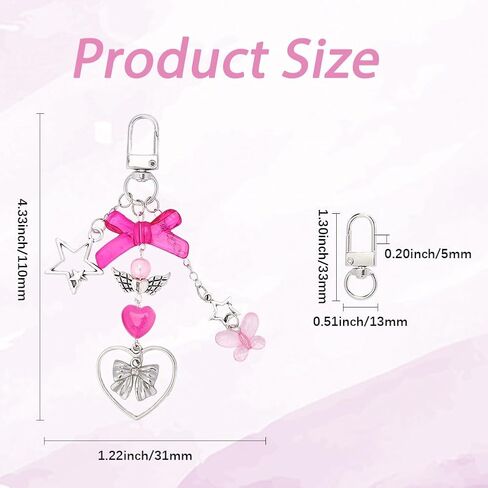 SUNNYCLUE 128Pcs Butterfly Keychain Making Kit Butterflies Beads Colorful Butterfly Bead Heart Butterfly Charms Acrylic Glass Spacer Beads for Keychains Making Women Adults DIY Crafts Supplies in Saudi Arabia