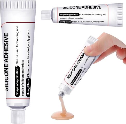 lounsweer 2 pcs غراء لاصق من السيليكون لإصلاح دمية الجلد اللحم لون لاصق ناعم لاصق الغراء لملء السيليكون تجويف دمية الطفل القوالب الهالوين SFX مكياج in Kuwait