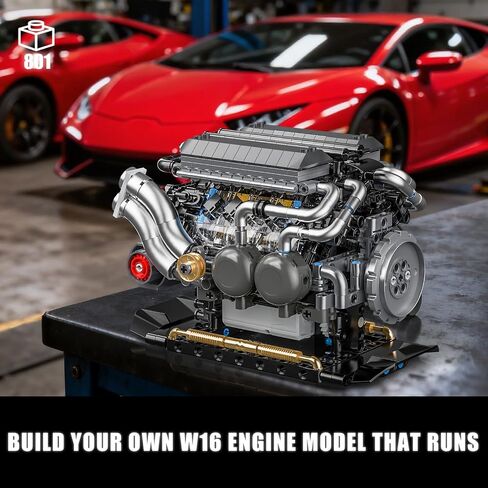 V8 Engine Building Kit for Adults, Build Your Own MOC Mini V8 Engine Model Toy for Display, Compatible with Lego Car Set, STEM Building Project for Teens & Kids Boys 8-14 (692 PCS) in Saudi Arabia