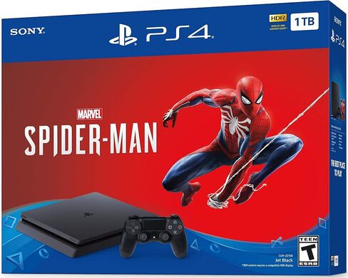 Sony Playstation 4 Slim 1TB SSD Console - Marvel's Spider-Man PS4 Bundle with DualShock-4 Wireless Controller (Renewed) in Saudi Arabia