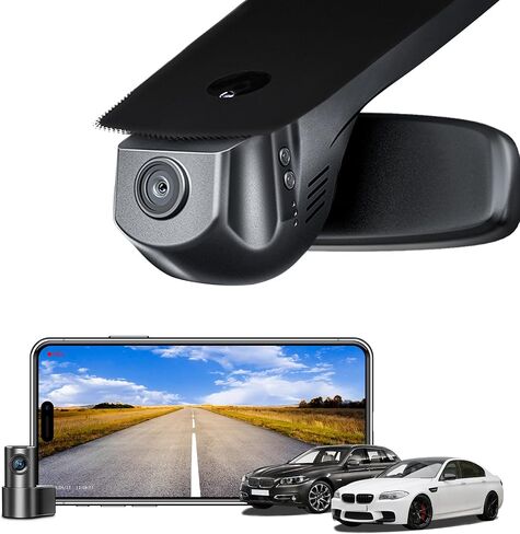 كاميرا داش أمامية 4K وخلفية 1080 بكسل لسيارة BMW 5 Series Gen6 F07 F10 F11 F18 2014 2015 2016 Select 2017 M5 F10(الطراز A)، طراز OEM، فيديو 2160P UHD، WiFi & APP، بطاقة 128 جيجابايت in Kuwait