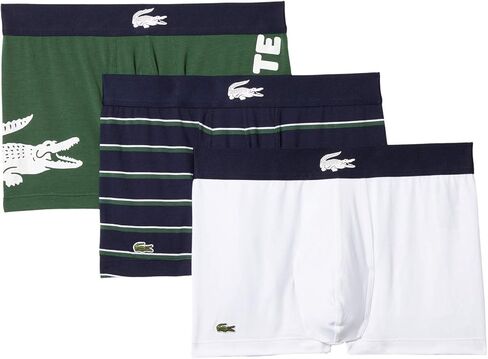 Lacoste Men's Tricolor Stretch Cotton Jersey Boxer Brief 3-Pack in Kuwait