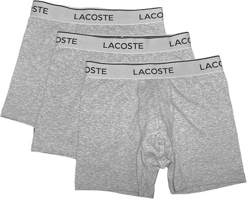 Lacoste Men's Tricolor Stretch Cotton Jersey Boxer Brief 3-Pack in Saudi Arabia