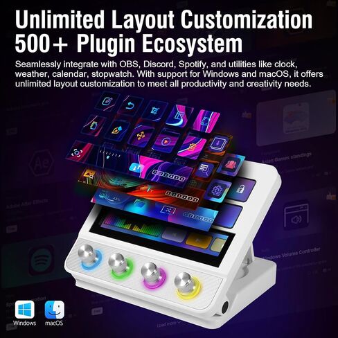 Macro Pad, Streaming Deck Stream Controller Soundboard Keypad, Programmable Keys USB Shortcut Keyboard for Gamer Streamer, Audio Mixer for OBS, YouTube, Office Desk Setup, PC, Mac in Saudi Arabia