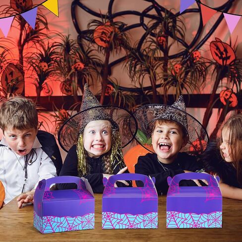 Marspark 24 Pack Cartoon Animation Party Hife Joxes/Cartoon Candy Joxes ، حقائب حمل ، أكياس هدايا للبالغين لوازم حفلة عيد ميلاد (نمط زهرة) in Saudi Arabia