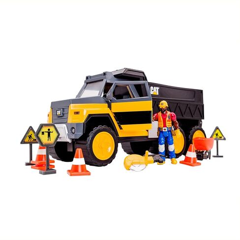 CAT Construction Workforce Jumbo Tower Crane Set, 50-Inch RC Crane Toy with 360-Degree Rotation, Hook and Wrecking Ball, Light, Skid Steer and 4" Figure, USB Rechargeable, Ages 5+ in Kuwait