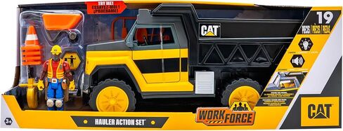 CAT Construction Workforce Jumbo Tower Crane Set, 50-Inch RC Crane Toy with 360-Degree Rotation, Hook and Wrecking Ball, Light, Skid Steer and 4" Figure, USB Rechargeable, Ages 5+ in Kuwait