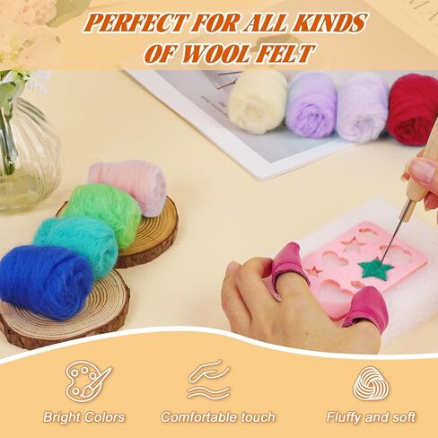 Catopia 40-Color Wool Roving Set – Generous 120g Fibre for Needle Felting, Wet Felting, Blending, and DIY Crafts，no Tools,only wools(40c roving Wool) in Saudi Arabia