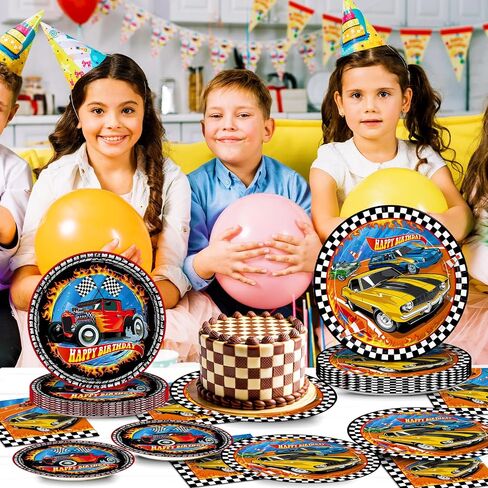 168pcs Monster Truck Party Decorations Plates Napkins Disposable Paper Cups in Kuwait