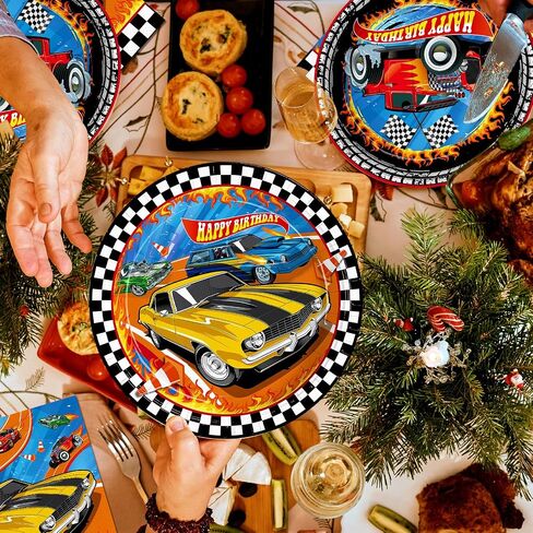 168pcs Monster Truck Party Decorations Plates Napkins Disposable Paper Cups in Kuwait