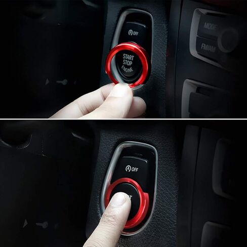 FAVOMOTO Car Start Button Cover Aluminum Alloy Protective Decoration Sticker for Stylish Auto Decoration Dust Prevention and Fashionable Interior Upgrade in Saudi Arabia