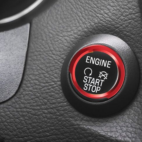 FAVOMOTO Car Start Button Cover Aluminum Alloy Protective Decoration Sticker for Stylish Auto Decoration Dust Prevention and Fashionable Interior Upgrade in Saudi Arabia