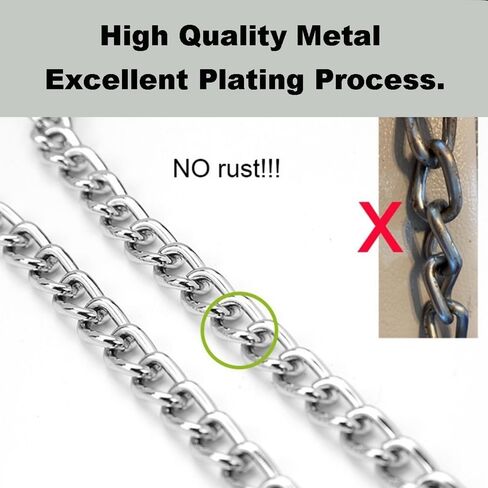 Metal Chain Choke Collar for Dogs, Slip Link Training Dog Choker Collar Heavy Duty Puppy Collars for Small Medium Large Big XL Breed Dogs, Silver M in Saudi Arabia