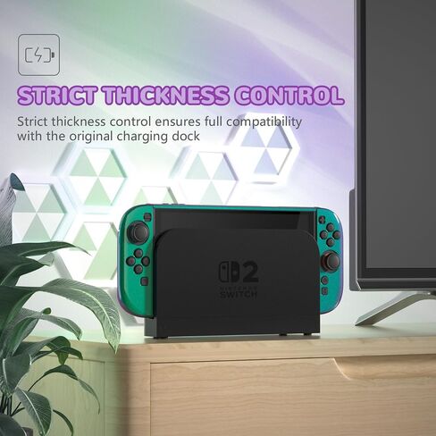 PlayVital Hard Case for Nintendo Switch 2 with Extra Stand & Thumb Grip Caps | Split Design, Dockable Protective Full-Body Shell Cover for Nintendo Switch 2 | Solid Color Series, Cherry Blossoms Pink in Saudi Arabia