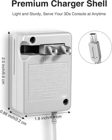 2 Pcs DSi Charger and Stylus Pen Set, Compatible with Nintendo DSi/3DS/2DS XL, 100-240V AC Adapter with 45.2in Long Cable, 4 Replacement Stylus, Safe Fast Charging, Auto Voltage Adjustment (2) in Saudi Arabia