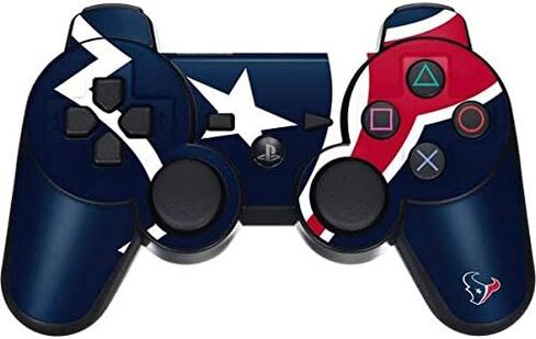 Skinit Decal Gaming Skin Compatible with PS3 Dual Shock Wireless Controller - Officially Licensed NFL Houston Texans Large Logo Design in Saudi Arabia