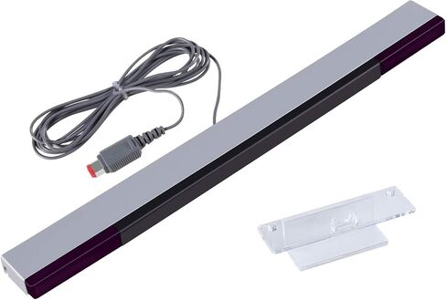 شريط مستشعر لجهاز Wii، شريط مستشعر سلكي بديل للأشعة تحت الحمراء لوحدة تحكم Nintendo Wii وWii U، يتضمن حاملًا شفافًا in Saudi Arabia