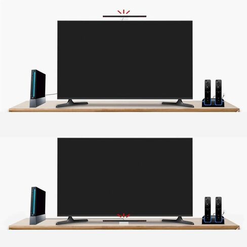 شريط مستشعر لجهاز Wii، شريط مستشعر سلكي بديل للأشعة تحت الحمراء لوحدة تحكم Nintendo Wii وWii U، يتضمن حاملًا شفافًا in Saudi Arabia