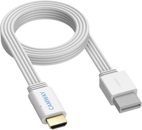 CAMWAY Wii to HDMI Converter - 1080P 5ft Wii HDMI Adapter Male Cable for Full HD Device, Compatible with Wii, Wii U, HDTV, Monitor, Supports All Wii Display Modes,Plug and Play, White in Kuwait