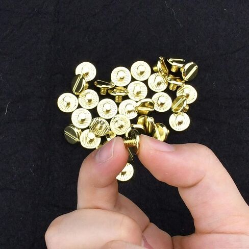 Enenes Chicago Screw 75 Sets Post Post 3 أحجام مسامير الحزام 1/4 3/8 1/2 بوصة مشاركات المسمار المسمار للميدالي in Saudi Arabia