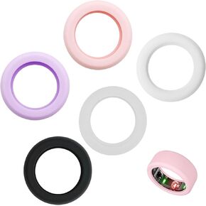 5pcs Smart Ring Cover Silicone Rings Protector for Gym,Compatible with RingConn Gen 2 & Oura Ring Gen 4,Anti-Scratch Elastic Silicone Case(S for Size 5-10,M for Size 11-13) Black in Kuwait