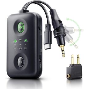 Unique Design Bluetooth 5.4 Transmitter Receiver with Qualcomm aptX Adaptive for Dual AirPods/Headphones, 3.5mm Aux Jack & USB C Bluetooth Adapter for Airplane/TV/PS5/Gym/Phone/Tablet/Car(for Flight) in Kuwait