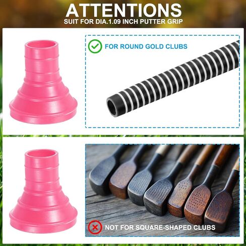 PATIKIL Golf Ball Retriever Grabber, Golf Ball Suction Cup Grabber Rubber Putter Grip Picker Upper Tool for Golfers Putter Swing Handle Accessories, Black in Saudi Arabia
