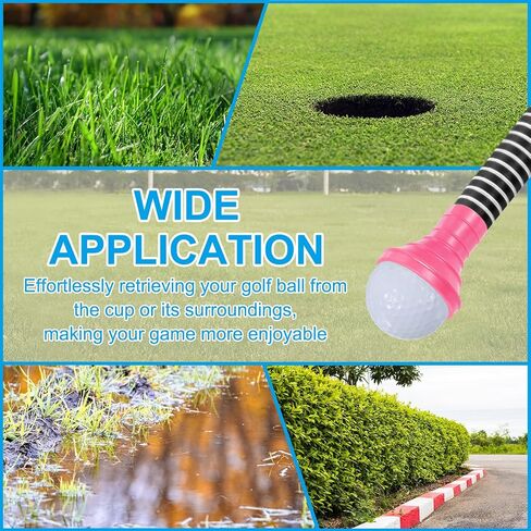 PATIKIL Golf Ball Retriever Grabber, Golf Ball Suction Cup Grabber Rubber Putter Grip Picker Upper Tool for Golfers Putter Swing Handle Accessories, Black in Saudi Arabia