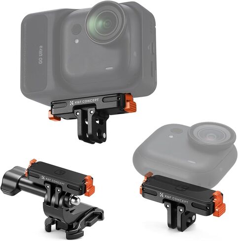 حامل محول مغناطيسي سريع الإصدار من K&F CONCEPT متوافق مع Insta360 GO Ultra، حامل قاعدة توسيع مع فتحة لولبية 1/4/موصل قابل للطي للحامل ثلاثي القوائم وعصا السيلفي وملحقات كاميرا الحركة in Kuwait