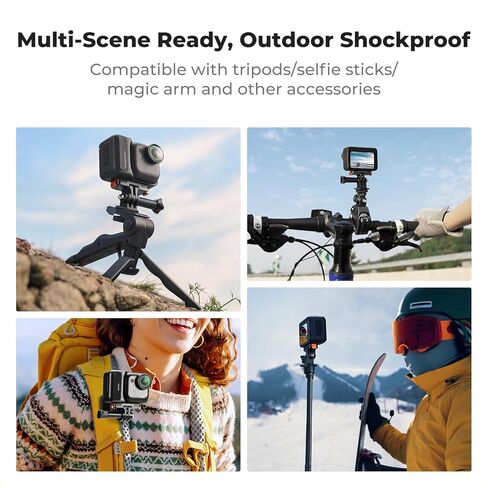 حامل محول مغناطيسي سريع الإصدار من K&F CONCEPT متوافق مع Insta360 GO Ultra، حامل قاعدة توسيع مع فتحة لولبية 1/4/موصل قابل للطي للحامل ثلاثي القوائم وعصا السيلفي وملحقات كاميرا الحركة in Kuwait