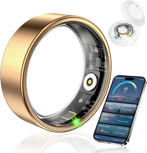 Smart Ring Fitness Tracker Ring for Women,Health Heart Rate Ring with Activity Tracker, Sleep Monitor and Oximeter, No Subscription Fee,Remote Photography, IP68 Waterproof in Kuwait