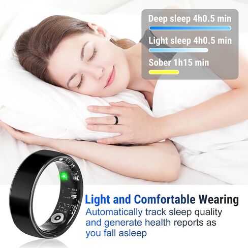 Smart Ring Fitness Tracker Ring for Women,Health Heart Rate Ring with Activity Tracker, Sleep Monitor and Oximeter, No Subscription Fee,Remote Photography, IP68 Waterproof in Kuwait