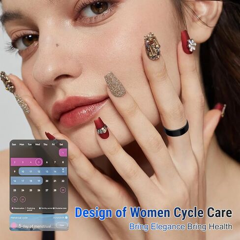 Smart Ring Fitness Tracker Ring for Women,Health Heart Rate Ring with Activity Tracker, Sleep Monitor and Oximeter, No Subscription Fee,Remote Photography, IP68 Waterproof in Kuwait