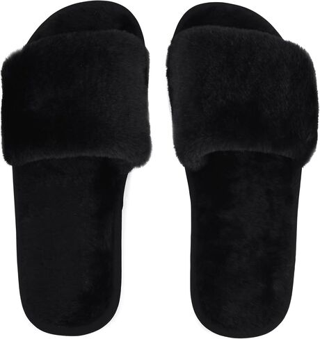شباشب Pedi Couture Fuzzy House للنساء - شباشب نسائية ناعمة ومريحة مع فواصل مفتوحة عند الأصابع - أحذية كاجوال لطيفة طوال اليوم سهلة الارتداء للسيدات للاستخدام الداخلي والخارجي، رمادي فولاذي، 8 in Kuwait