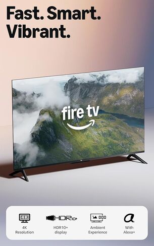 Amazon Fire TV 43 بوصة 4-Series (أحدث طراز)، تلفزيون ذكي 4K Ultra HD مع Alexa Remote، HDR10+، معالج سريع، Dolby Audio، Ambient Experience، تلفزيون مجاني ومباشر in Kuwait