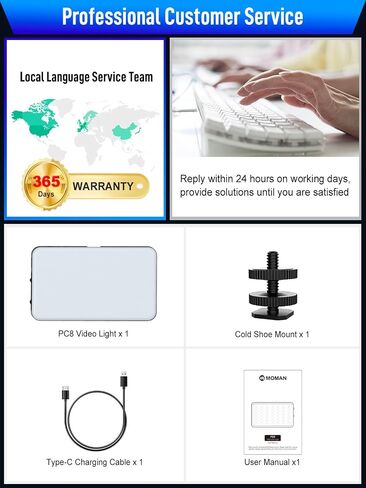 Moman Small LED Camera Light 40W, Full RGB Video Lights with Diffuser, App Control, 2500-9000K, CRI 97+, USB-C Fast Charging, Portable Photography Fill Light for Sony/Canon/Video Recording in Saudi Arabia
