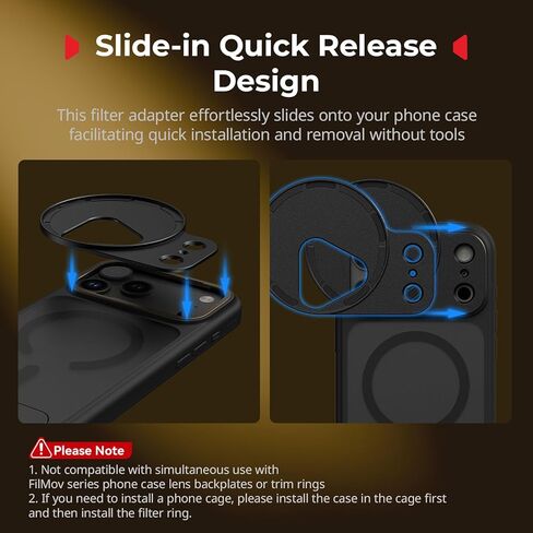 محول حلقة فلتر مغناطيسي SmallRig FilMov 67 مم لحافظة الهاتف (SmallRig 17 Pro Max 5551/5552)، متوافق مع سلسلة الفلتر المغناطيسي 67 مم (4726/4581/4582/5169/5170)-5548 in Kuwait