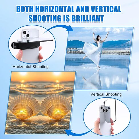 Smartphone Camera Mirror Reflection Clip Kit,Clip Reflection Mirror for Phone Back Camera-Capture Stunning Reflections Instantly,Selfie Mirror Clip Reflection Mirror (White) in Saudi Arabia