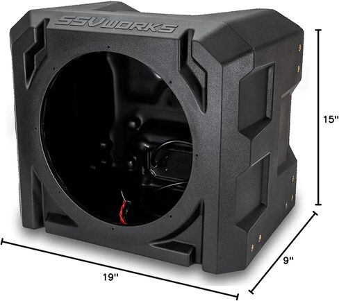 KICKER Two 45KM104 مكبرات صوت بحرية مقاس 10 بوصات شواية LED بيضاء 4 أوم مع حاويات صندوق فرعي بحري عالمي SSV in Kuwait