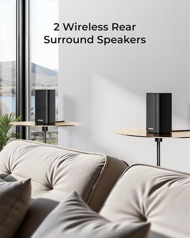 نظام صوت محيطي لاسلكي ULTIMEA Skywave X50 5.1.4ch للتلفزيون، شريط صوت احترافي 760 وات مع Dolby Atmos، 2 مكبرات صوت محيطية لاسلكية ومضخم صوت 8 بوصات، مضخم GaN، تمرير 4K HDR، HDMI eARC in Kuwait