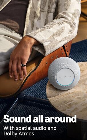 Amazon Echo Studio (أحدث طراز)، تصميم مضغوط، صوت مكاني غامر وDolby Atmos، مع Alexa+ Early Access، Graphite in Kuwait