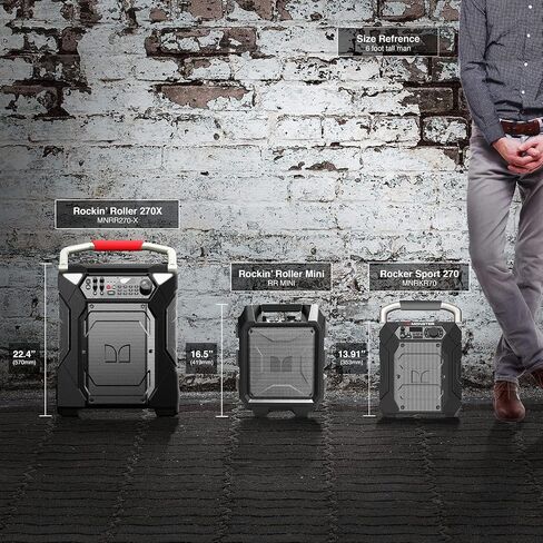 Monster Rockin’ Roller 270 Indoor/Outdoor Portable Bluetooth Speaker | up to 200W of 270 Degree Sound & up to 100 Hours of Playtime in Saudi Arabia