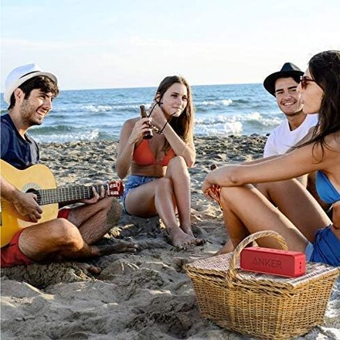 Anker Soundcore Upgraded Bluetooth Speaker with IPX5 Waterproof, Stereo Sound, 24H Playtime, Portable Wireless Speaker for iPhone, Samsung and More (Black) in Saudi Arabia