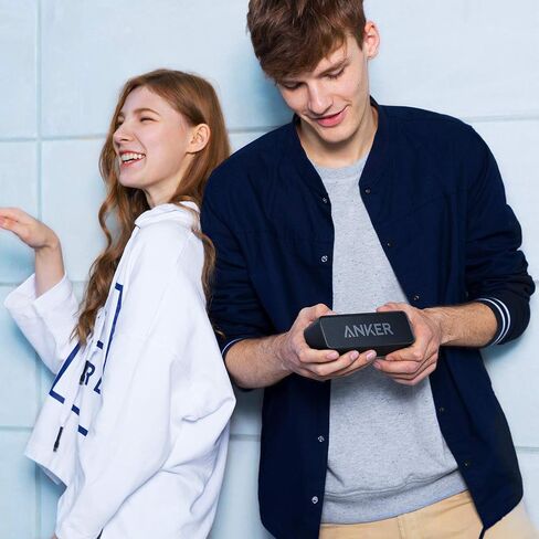 Anker Soundcore Upgraded Bluetooth Speaker with IPX5 Waterproof, Stereo Sound, 24H Playtime, Portable Wireless Speaker for iPhone, Samsung and More (Black) in Kuwait