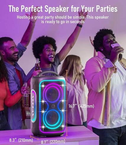 مكبر صوت بلوتوث محمول لاسلكي، مكبرات صوت للحفلات الخارجية بلوتوث مقاومة للماء IPX5، 4 بوصة 180 وات صوت عالٍ قوي مع تعزيز الجهير. وقت تشغيل يصل إلى 12 ساعة، شحن سريع، مصابيح RGB، TWS (برتقالي) in Kuwait