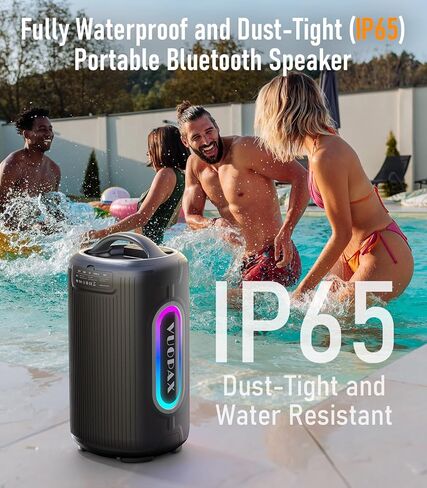 مكبر صوت بلوتوث محمول لاسلكي، مكبرات صوت للحفلات الخارجية بلوتوث مقاومة للماء IPX5، 4 بوصة 180 وات صوت عالٍ قوي مع تعزيز الجهير. وقت تشغيل يصل إلى 12 ساعة، شحن سريع، مصابيح RGB، TWS (برتقالي) in Kuwait