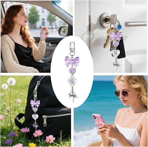 3 Pcs Cute Charms Set for Kindle Charms, Including Dust Plug Charm Type C/USB C, Heart Grip Holder, Bling for Kindle Accessories, Compatible for Kindle Paperwhite 11th 12th Generation (Purple) in Saudi Arabia