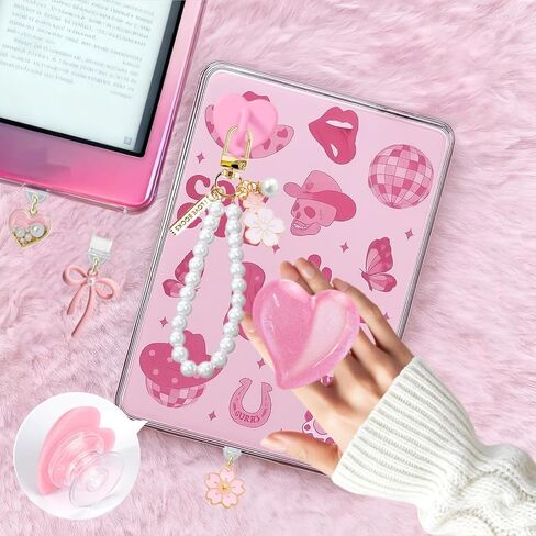 مجموعة سحرية مكونة من 6 قطع متوافقة مع Kindle، والملحقات بما في ذلك قابس الغبار من النوع C/USB C، وسلسلة ساحرة مع خطاف، وحامل قبضة القلب، متوافقة مع Kindle Paperwhite الجيل الحادي عشر والثاني عشر in Kuwait