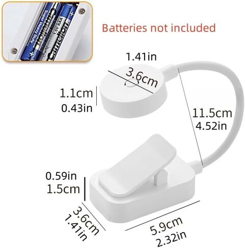 Clip On Reading Light Eye Caring 3 Color-Temperatures Rotate Gooseneck Arm for Reading Craft Drawing Working in Saudi Arabia