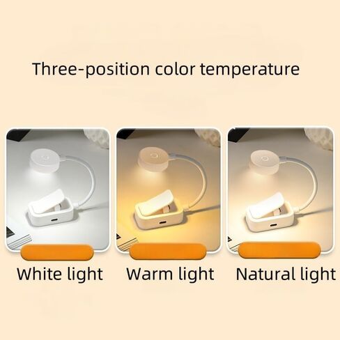 Clip On Reading Light Eye Caring 3 Color-Temperatures Rotate Gooseneck Arm for Reading Craft Drawing Working in Saudi Arabia